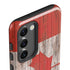 Canadian Flag Dark Wood Galaxy S23 Plus Pro Case